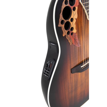 Ovation Elite Plus CE48P Super Shallow Koa Burst préampli